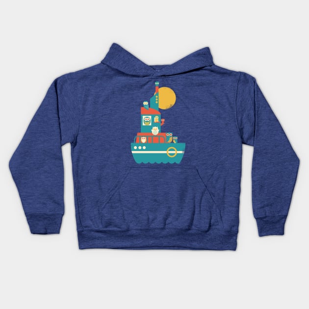 Owl a board Kids Hoodie by jayf23